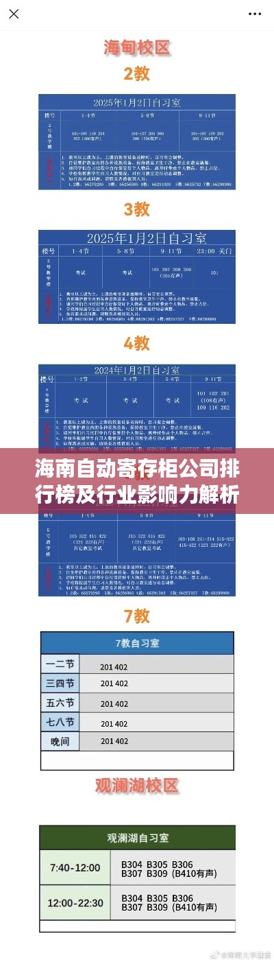 海南自动寄存柜公司排行榜及行业影响力解析