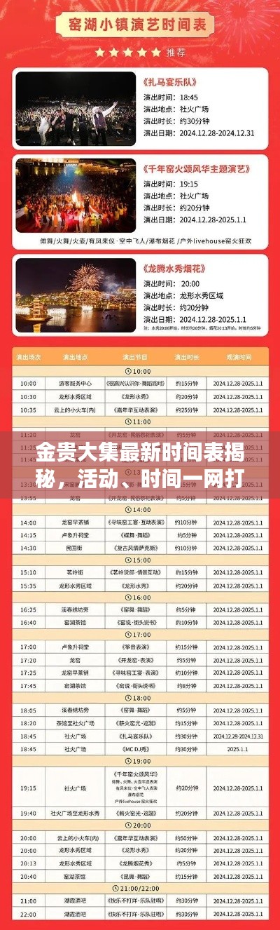 金贵大集最新时间表揭秘，活动、时间一网打尽！
