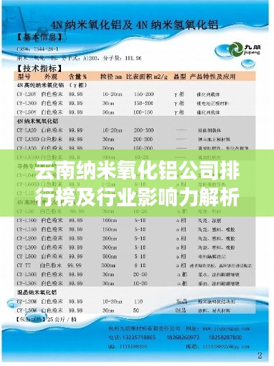 云南纳米氧化铝公司排行榜及行业影响力解析