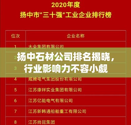 扬中石材公司排名揭晓，行业影响力不容小觑