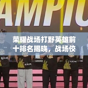 荣耀战场打野英雄前十排名揭晓，战场佼佼者盘点