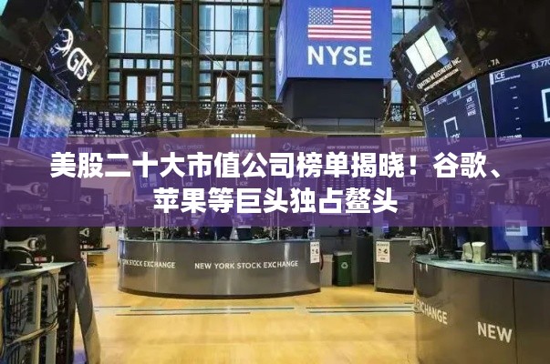 美股二十大市值公司榜单揭晓！谷歌、苹果等巨头独占鳌头