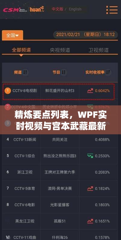 精炼要点列表,WPF实时视频与宫本武藏最新出装攻略揭秘