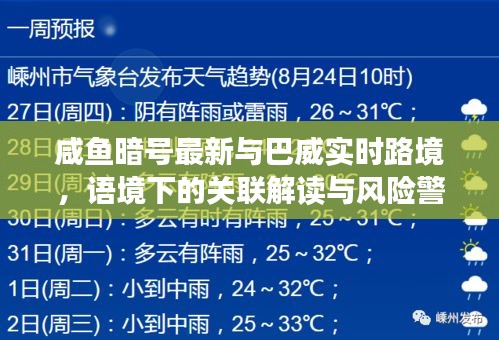 咸鱼暗号最新与巴威实时路境,语境下的关联解读与风险警示