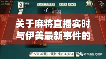 关于麻将直播实时与伊美最新事件的深度解析