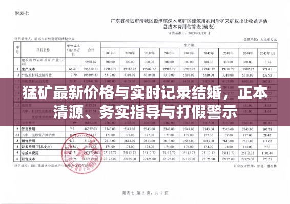 猛矿最新价格与实时记录结婚,正本清源、务实指导与打假警示