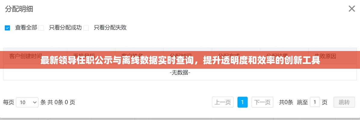 最新领导任职公示与离线数据实时查询,提升透明度和效率的创新工具
