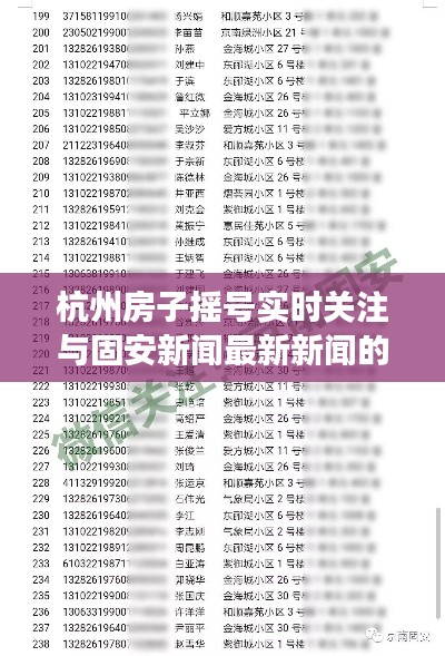 杭州房子摇号实时关注与固安新闻最新新闻的深度剖析