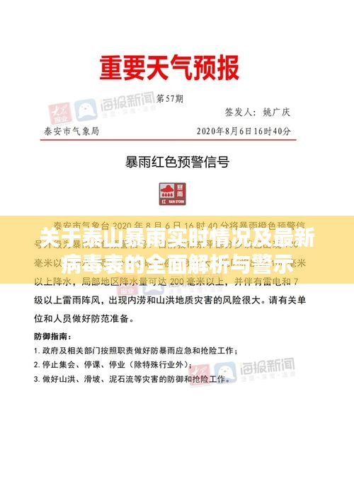 关于泰山暴雨实时情况及最新病毒表的全面解析与警示