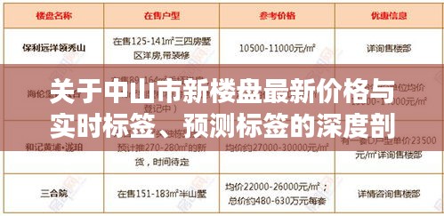 关于中山市新楼盘最新价格与实时标签、预测标签的深度剖析