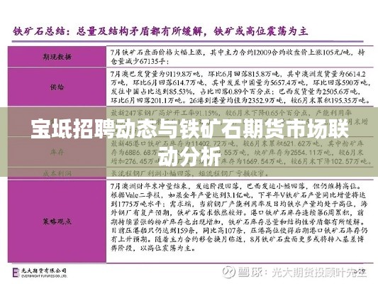 宝坻招聘动态与铁矿石期货市场联动分析