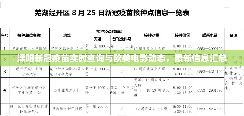 溧阳新冠疫苗实时查询与欧美电影动态,最新信息汇总