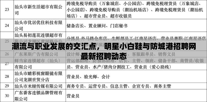 潮流与职业发展的交汇点，明星小白鞋与防城港招聘网最新招聘动态